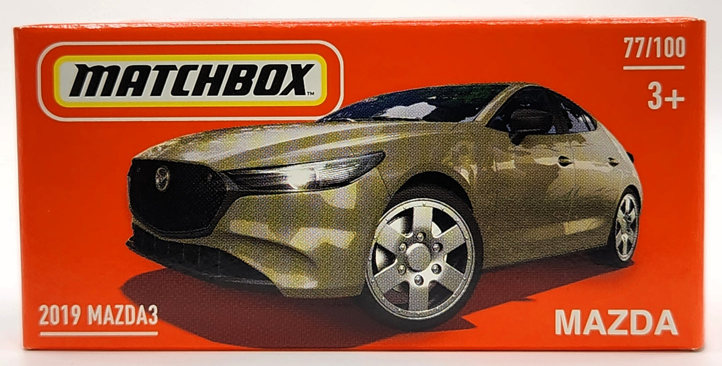2019 Mazda 3 Matchbox Power Grabs #77/100 PLATINUM QUARTZ 1:64