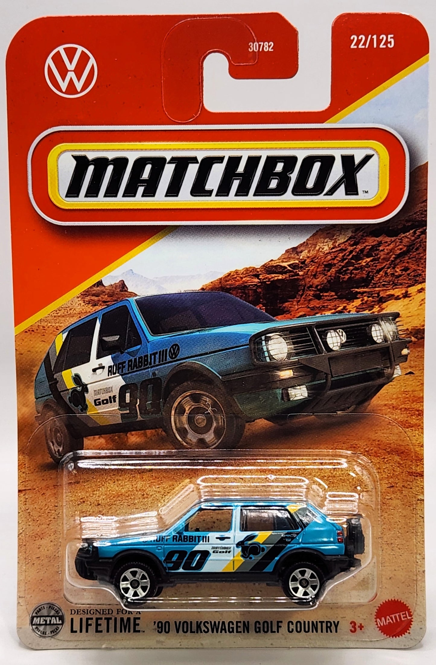 '90 Volkswagen Golf Country Matchbox Blue 22/125 1:64