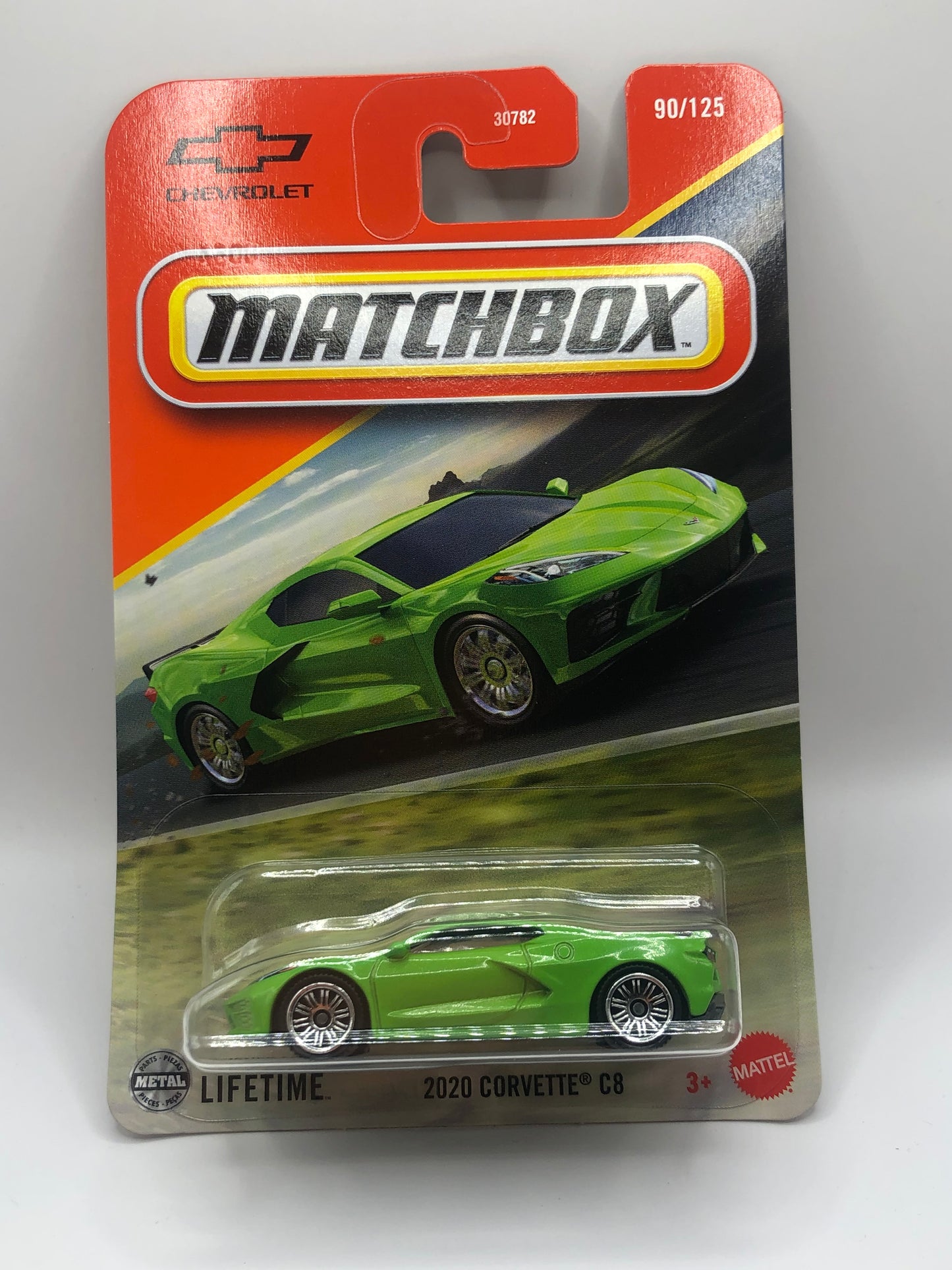 2020 Corvette C8 Matchbox 1:64 Die Cast Lime Green 90/125