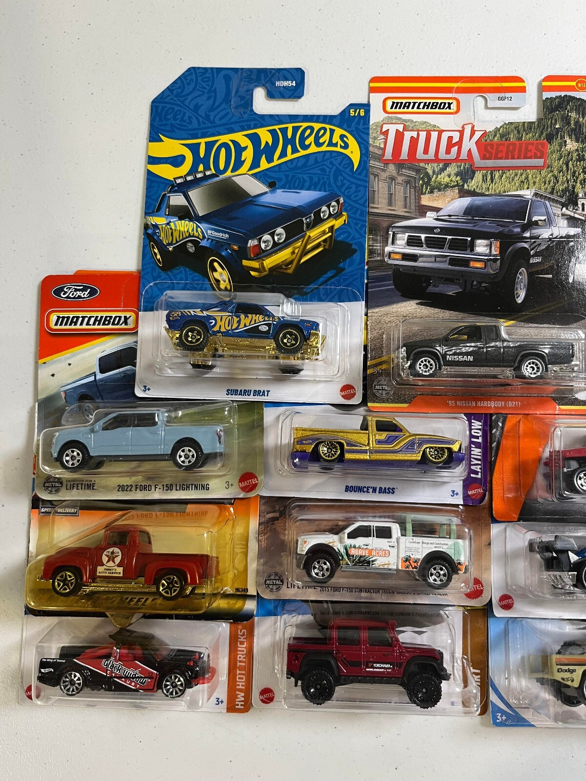 Hot Wheels and Matchbox Truck Assortment 15 Pack - 1:64 Collectible Trucks