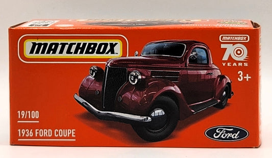 1936 Ford Coupe Maroon Matchbox