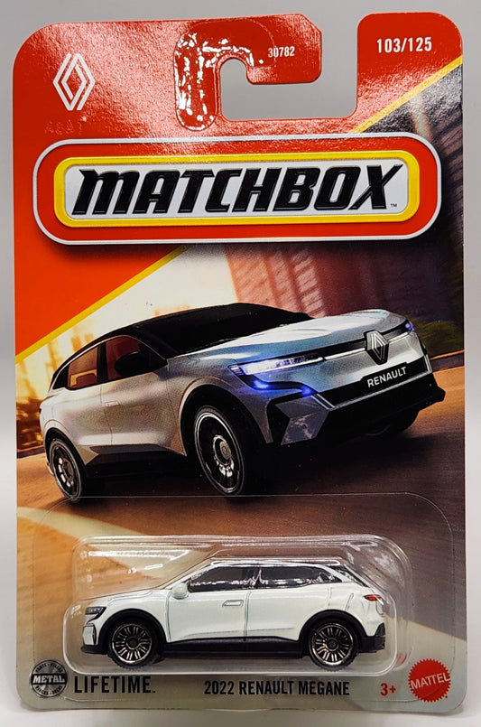 2022 Renault Megane Matchbox White #103/125 Mainline 1:64