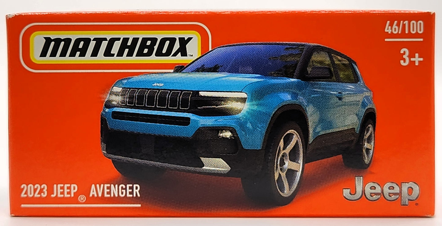 2023 Jeep® Avenger Matchbox Power Grabs #46/100 LAKE BLUE METALLIC 1:64
