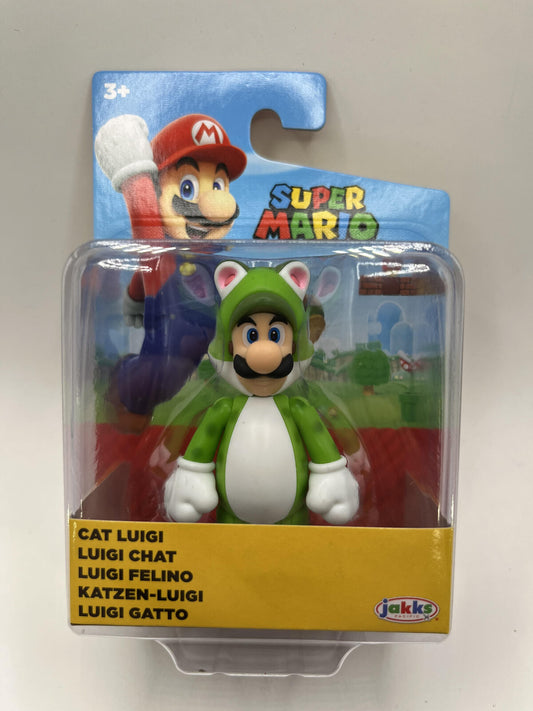 Cat Luigi Super Mario Bros 2.5” Action Figure Toy Jakks Nintendo