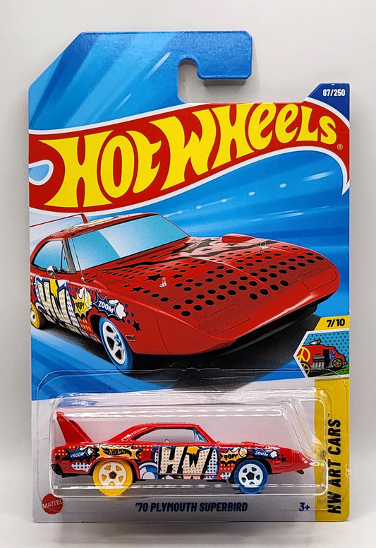 Hot Wheels HW ART CARS 7/10 '70 Plymouth Superbird 87/250 (Red)