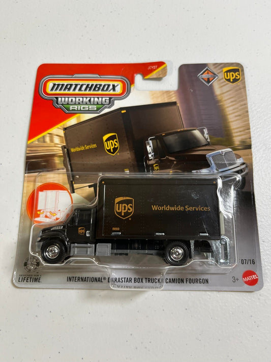 UPS international Durastar Box Truck Matchbox Working Rigs
