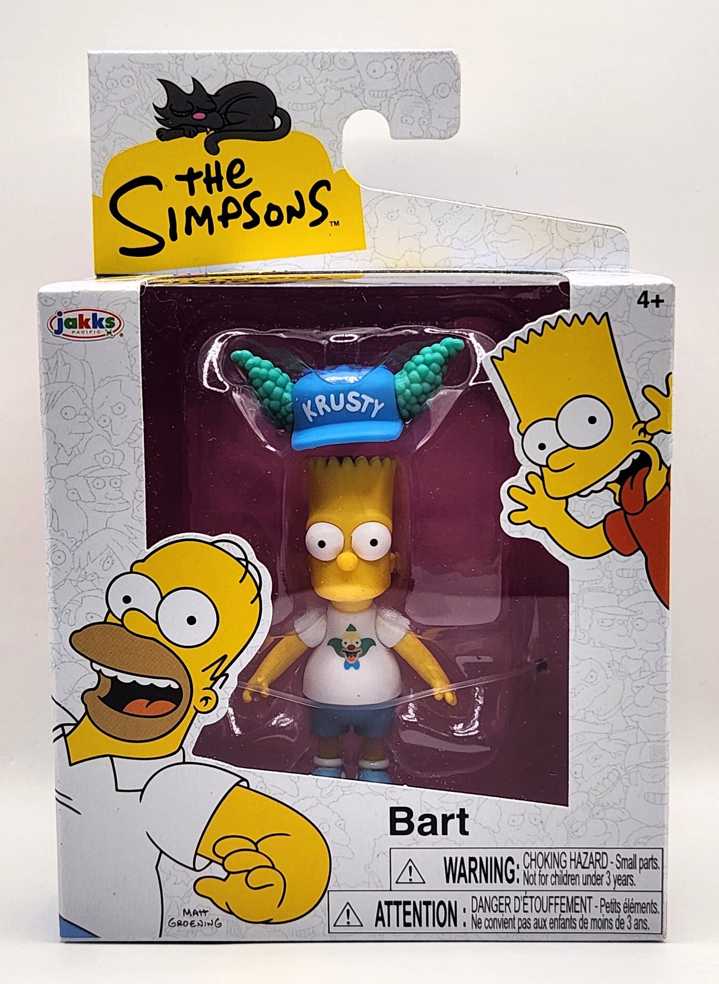 BART W/ KRUSTY HAT The Simpsons Jakks Pacific Action Figure 2.5”