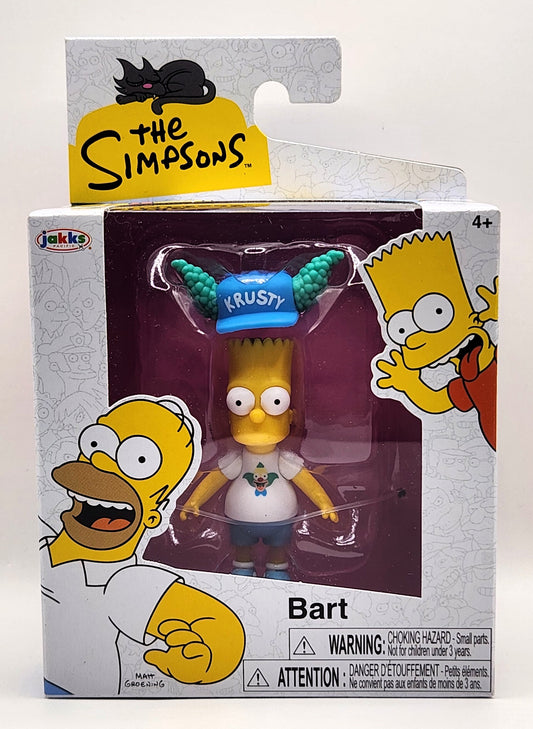 BART W/ KRUSTY HAT The Simpsons Jakks Pacific Action Figure 2.5”
