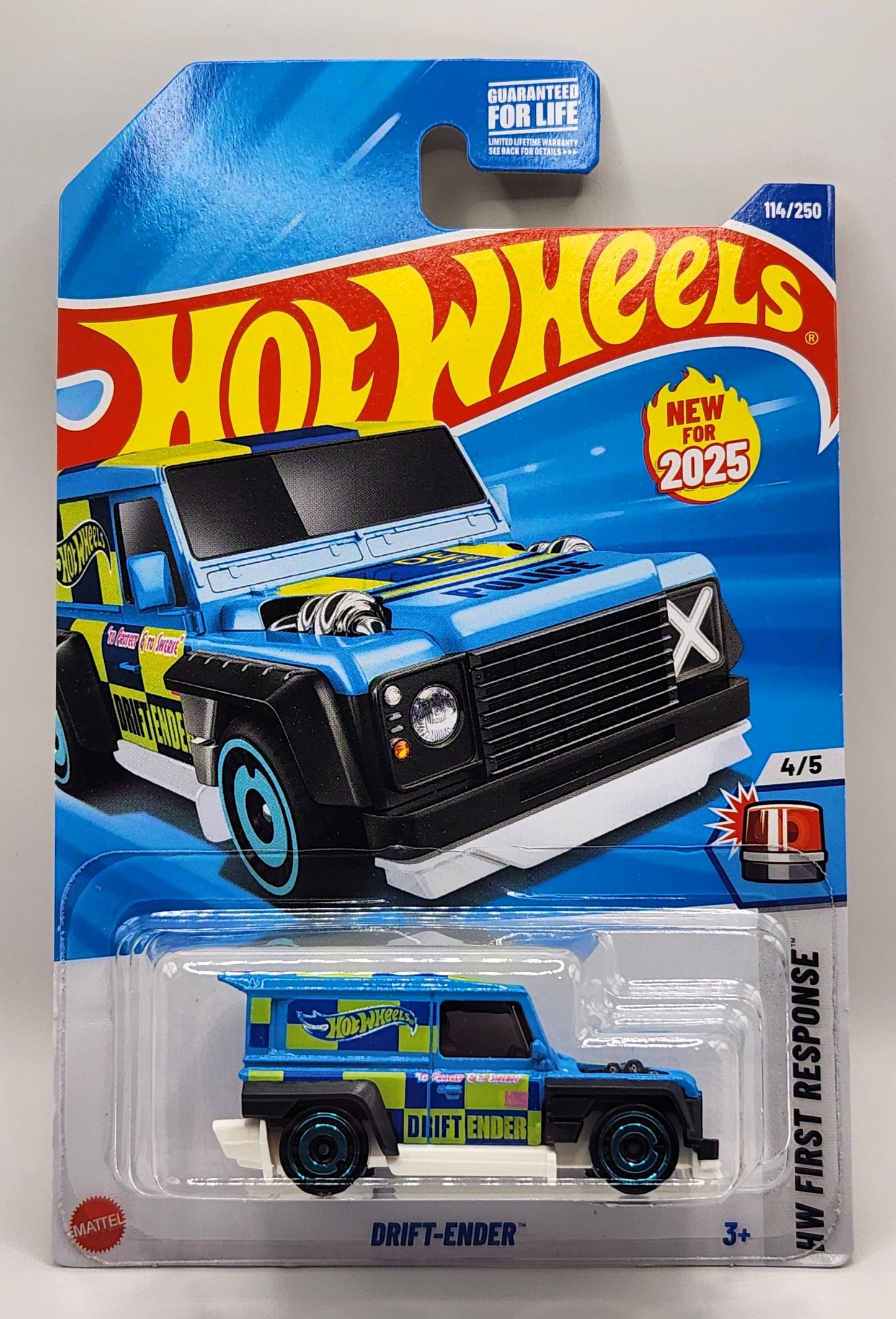 Drift-Ender Hot Wheels 4/5 114/250 HW First Response (Blue) 1:64