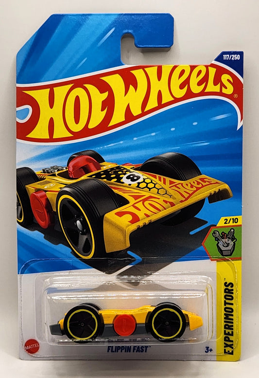 Hot Wheels Experimotors 2/10 Flippin Fast Yellow