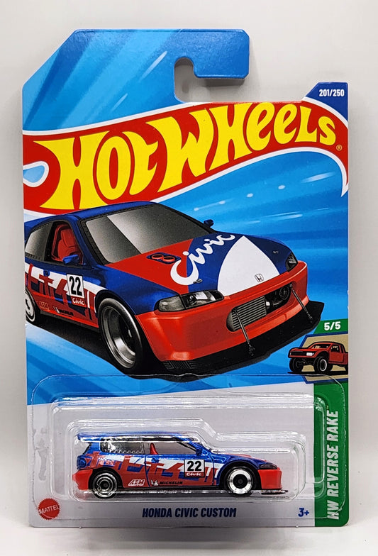 Hot Wheels Case K Honda Civic Custom Red Blue