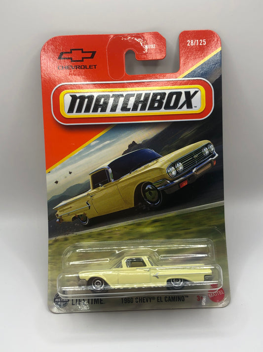 1960 Chevy El Camino Matchbox 1:64 Die Cast Yellow/cream 28/125