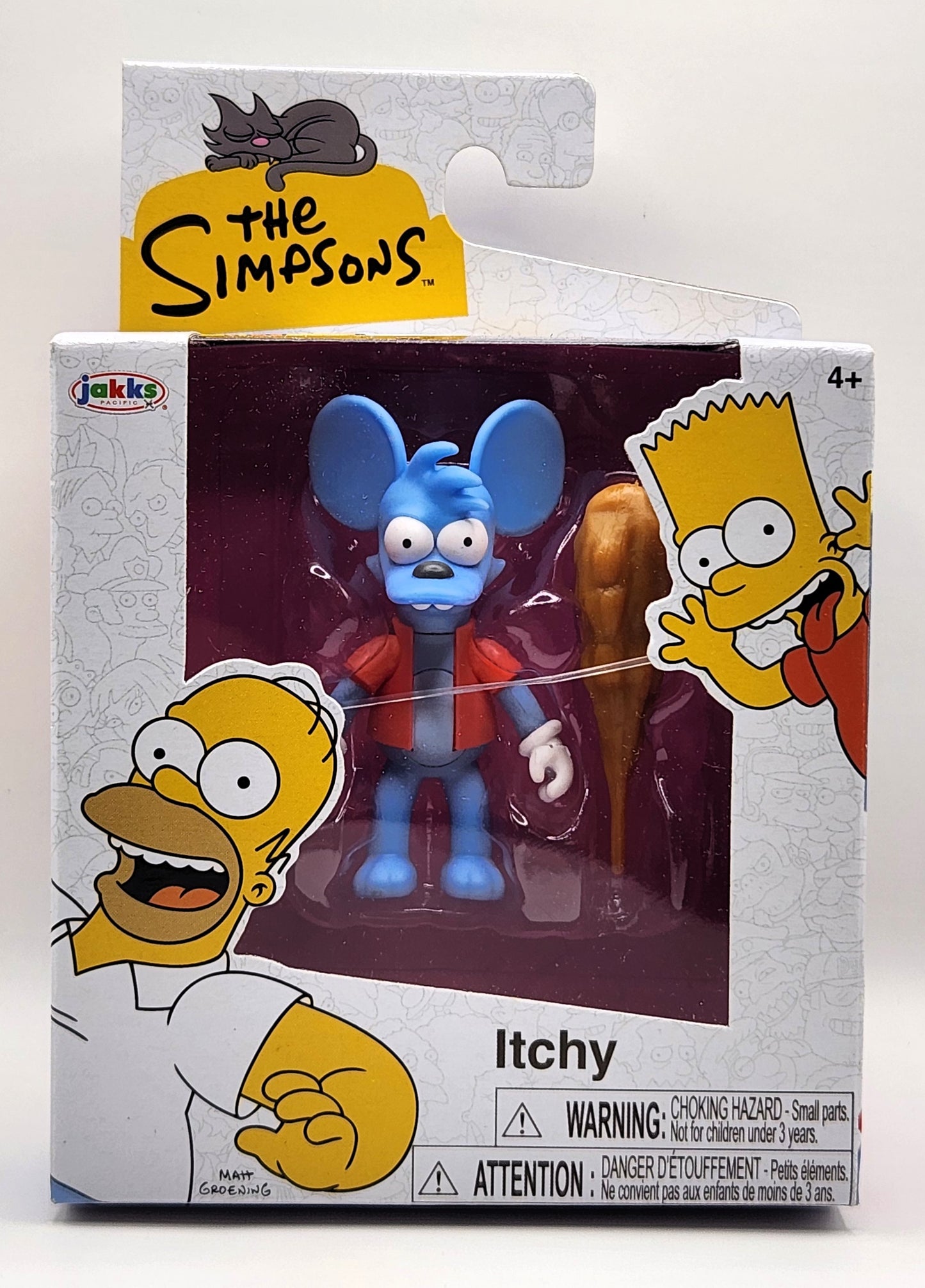 Itchy With Club The Simpsons Jakks Pacific Action Figure 2.5”