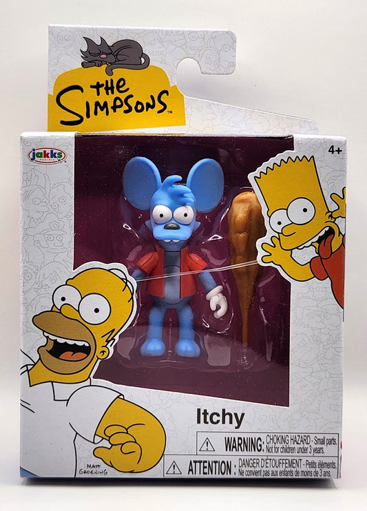 Itchy With Club The Simpsons Jakks Pacific Action Figure 2.5”