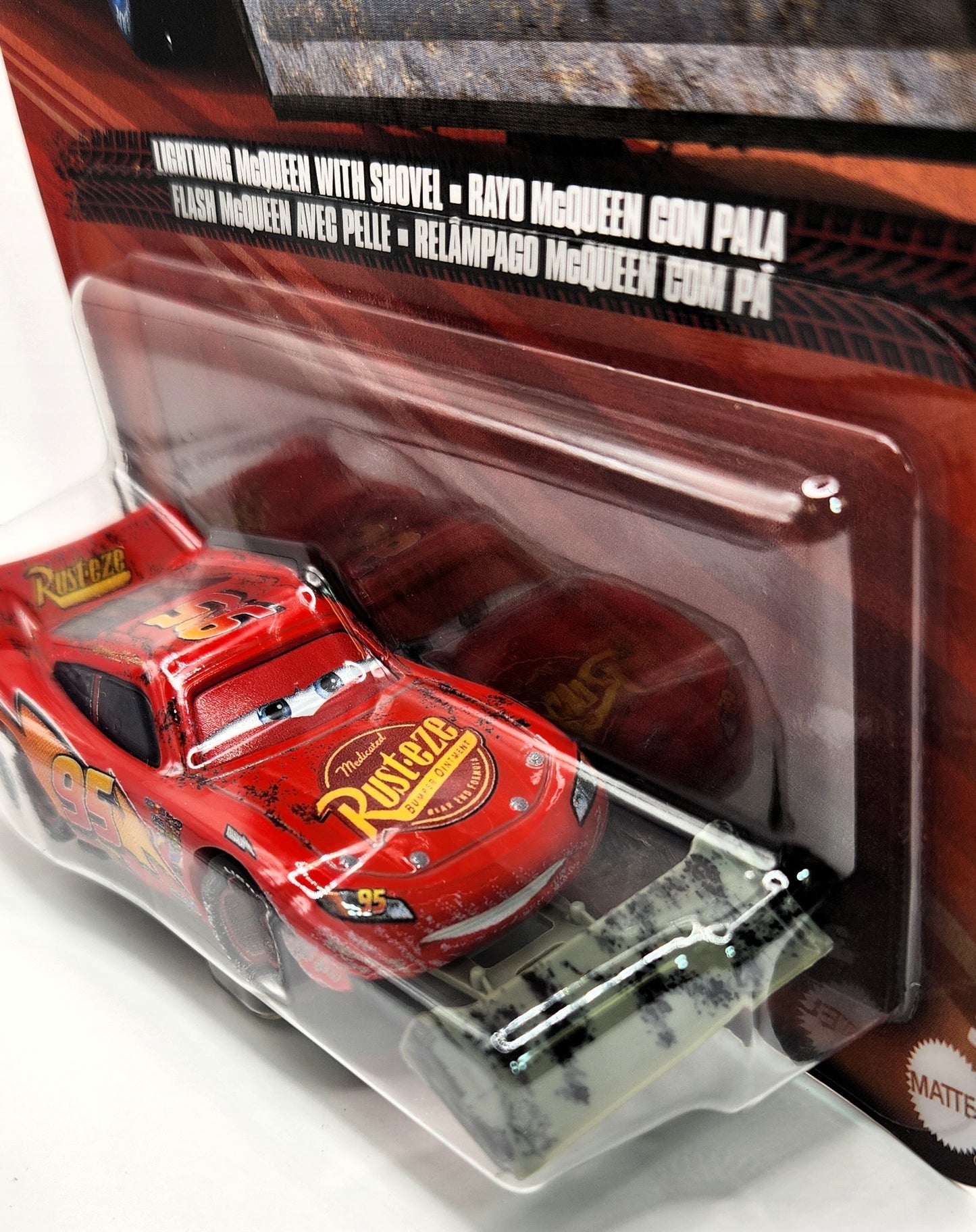 Lightning Mcqueen With Shovel Disney Pixar Cars Die Cast 1:55