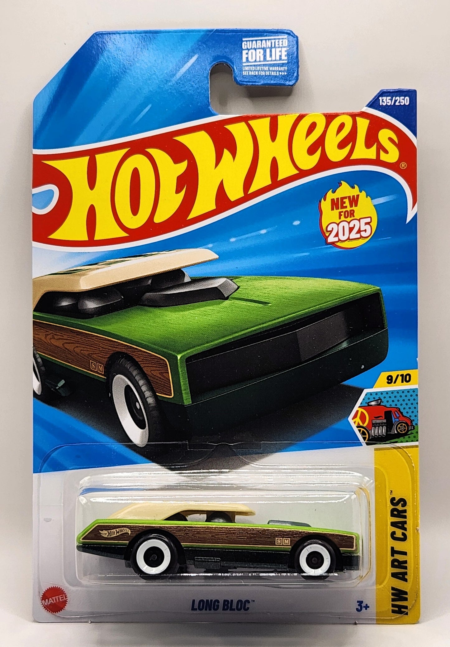 Long Bloc Hot Wheels HW ART CARS 9/10 135/250 (Green) 1:64