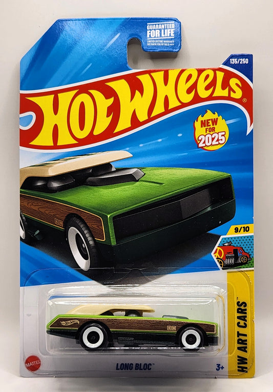 Long Bloc Hot Wheels HW ART CARS 9/10 135/250 (Green) 1:64