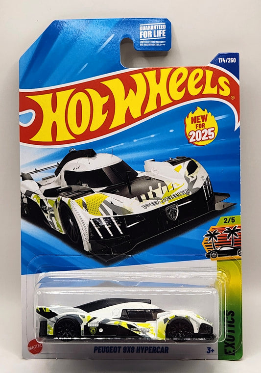 Peugeot 9X8 Hypercar Hot Wheels 2025 HW EXOTICS 2/5 174/250 (White) 1:64