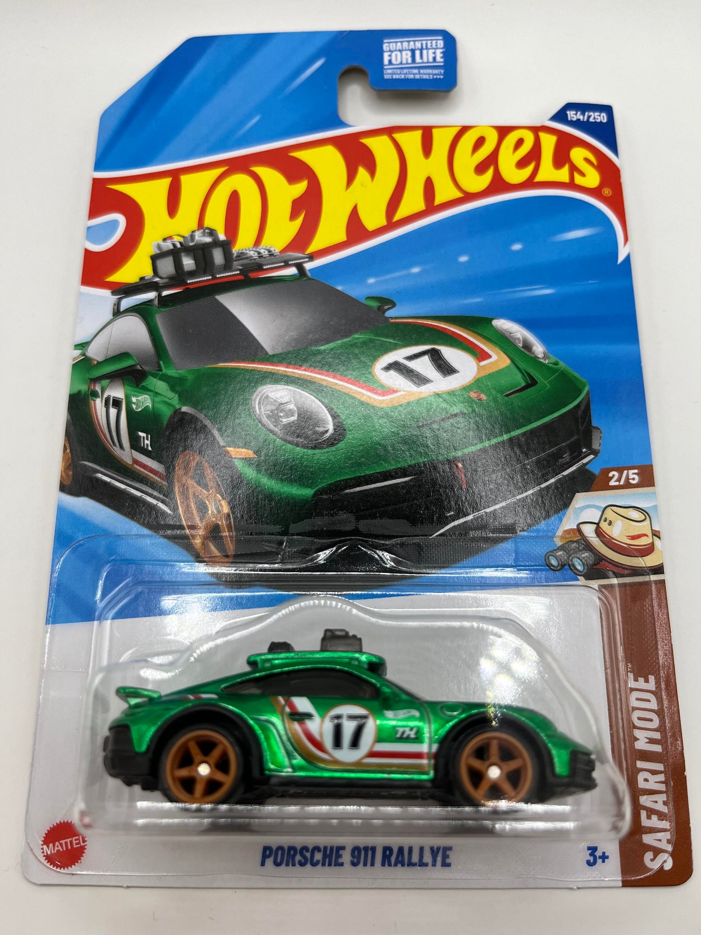 Porsche 911 Rallye Hot Wheels Super Treasure Hunt LONG CARD