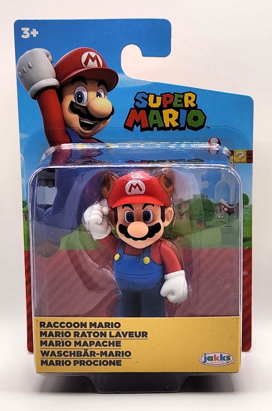 Raccoon Mario Super Mario Bros 2.5” Action Figure Toy Jakks Nintendo