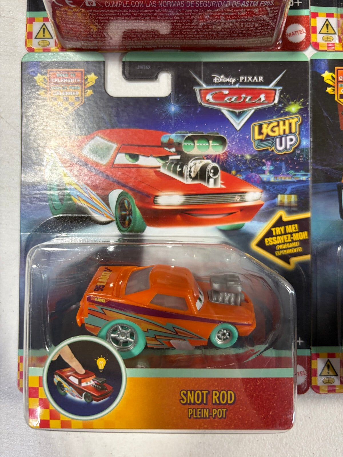 Disney Pixar Cars Light Up Cars Set - McQueen, Sally, Wingo, Snot Rod, DJ