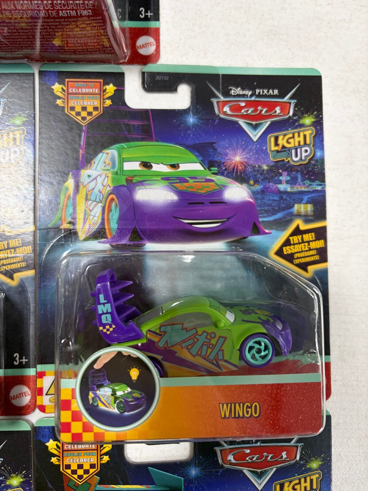 Disney Pixar Cars Light Up Cars Set - McQueen, Sally, Wingo, Snot Rod, DJ
