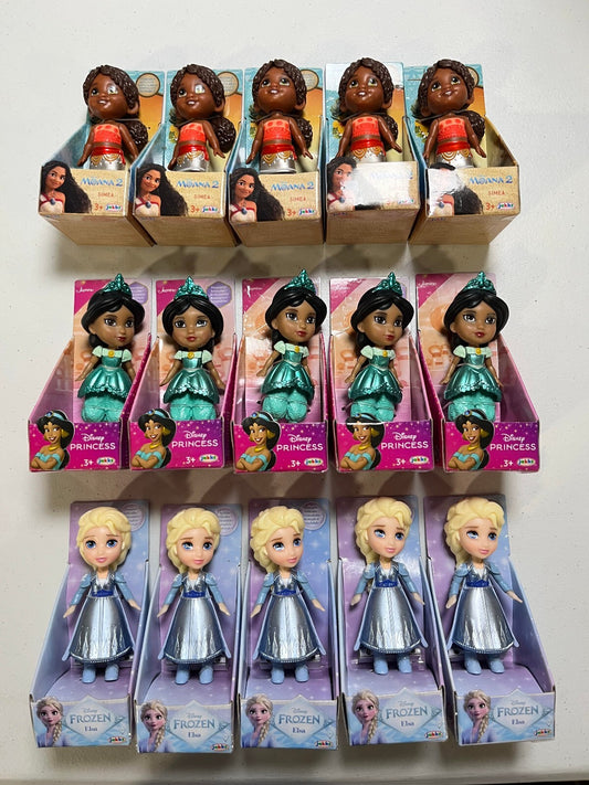 Disney 3 inch Figure-Bulk Lot-15 dolls-Great for giveaways-less than $2.75 each