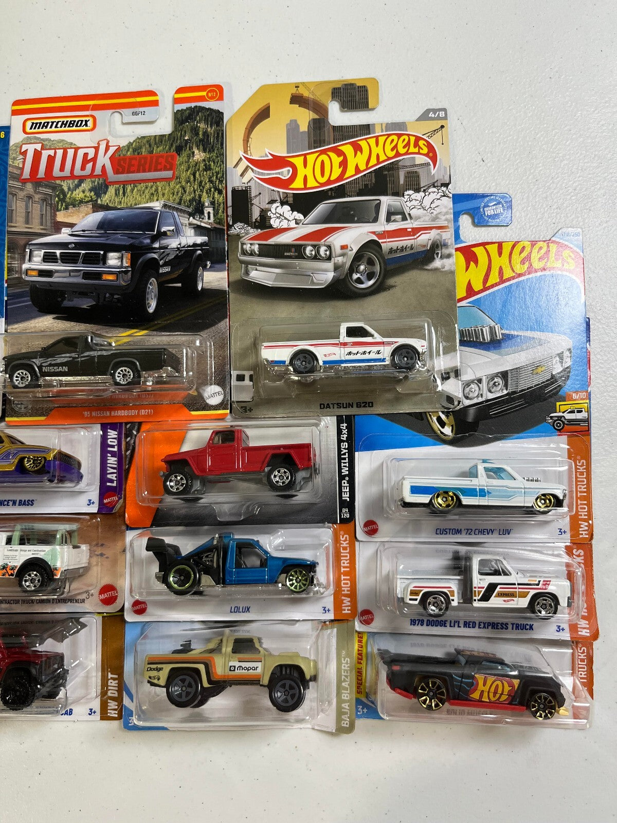 Hot Wheels and Matchbox Truck Assortment 15 Pack - 1:64 Collectible Trucks