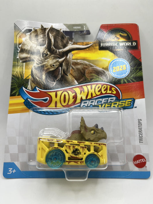 Triceratops Hot Wheels Racer Verse Jurassic World Rebrth