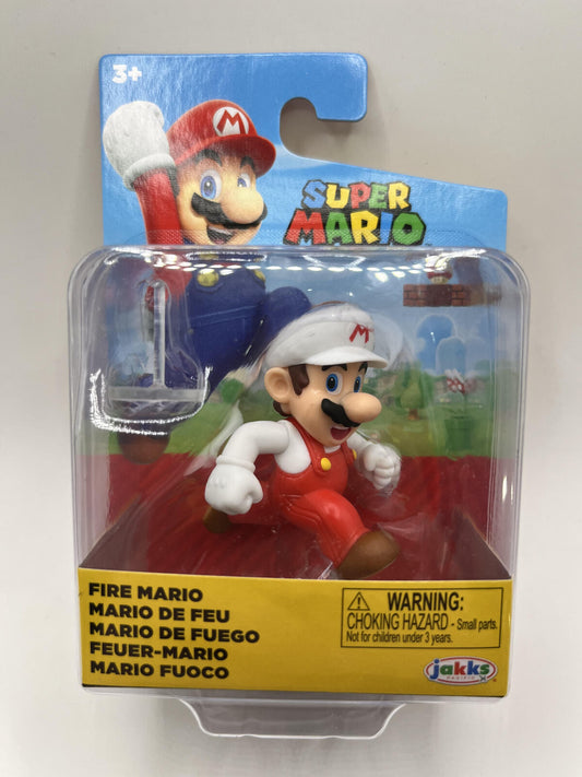 Fire Mario Super Mario Bros 2.5” Action Figure Toy Jakks Nintendo
